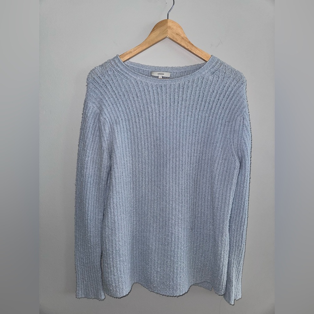 Vince Textured Ribbed Tunic Cotton Sweater Sz small
